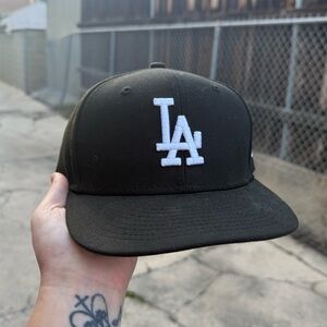 New Era Black LA Logo Cap
